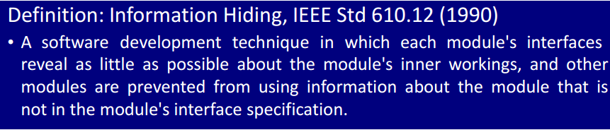 Information Hiding (Definition)